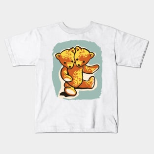 Vintage Two Headed Teddy Bear Kids T-Shirt